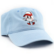Retro Baseball Guy Embroidered Baseball Hat - Light Blue ~ Baseball Cap ~ Custom Baseball Hat ~ Custom Softball Hat ~ Sandy Paws Collar Co®