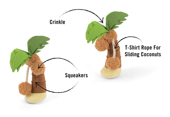 Interactive Palm Tree Dog Toy