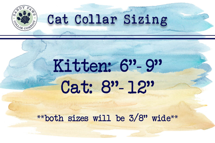 Ice Cream Sprinkles Breakaway Cat Collar - Mint ~ Summer Cat Collar ~ Plastic Quick Release Collar ~ Breakaway Collar ~Sandy Paws Collar Co®