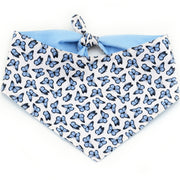 Butterfly Tie-On Dog Bandana - Periwinkle ~ Reversible Butterfly Bandana ~ Spring Dog Bandana ~ Custom Dog Bandana ~ Sandy Paws Collar Co®