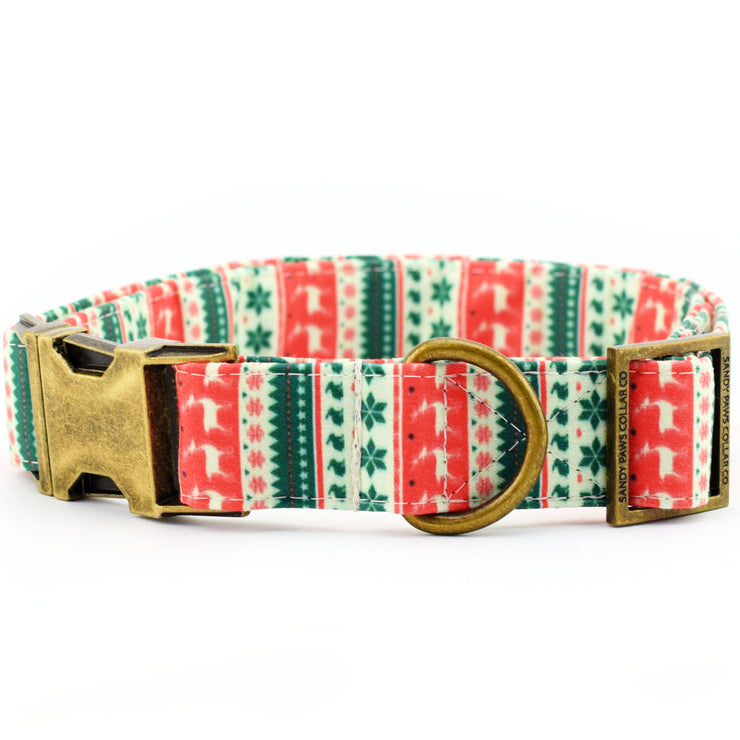 Traditional Christmas Sweater Dog Collar