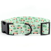 Christmas Tree Truck Dog Collar - Mint