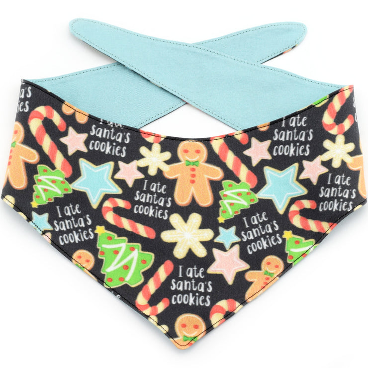 Santa's Cookies Tie-On Dog Bandana