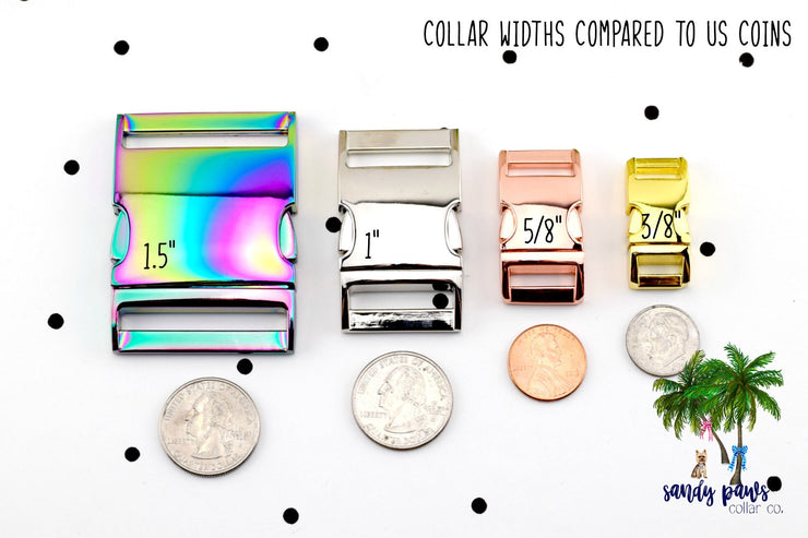 Turkey Day Dog Collar ~ Thanksgiving Fall Fashion Dog Collar ~ Fabric Dog Collar ~ Yellow Gold Metal Hardware ~ Sandy Paws Collar Co®