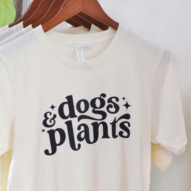 Plants & Dogs Graphic T-Shirt ~ Dog Mom Gift Graphic Shirt ~ Plant Mom Gift Graphic Shirt ~ Sandy Paws Collar Co®