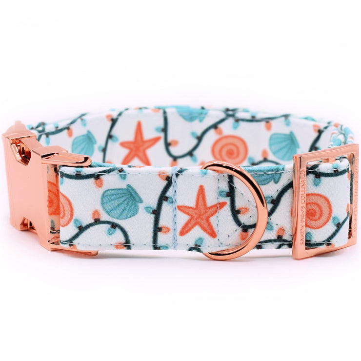 Coastal Christmas Dog Collar ~ Sandy Paws Collar Co®