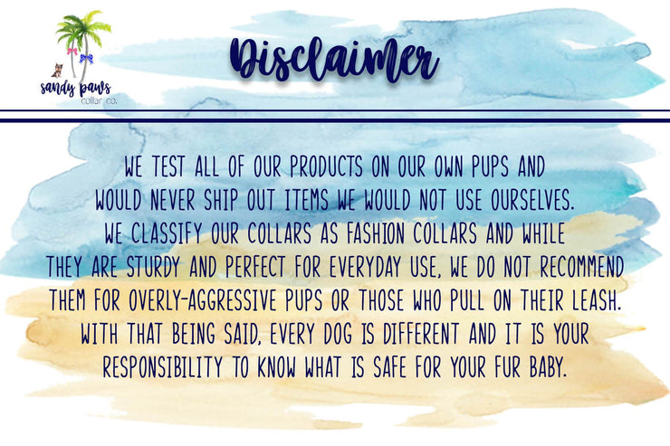 Seersucker Dog Collar - Light Blue & White