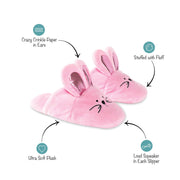 Bunny Slipper Set Plush Dog Toys