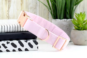 solid blush pink dog collar