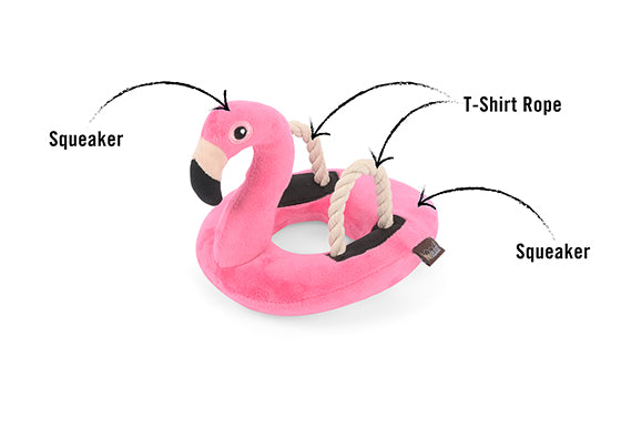 Flamingo Pool Float Dog Toy