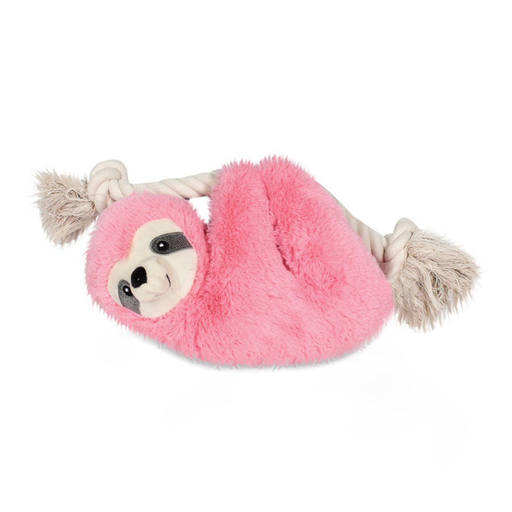 Sloth On A Rope Dog Toy - Pink