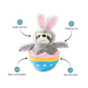 Eggstra Special Sloth Plush Dog Toy