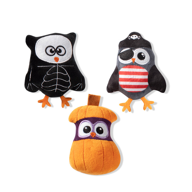 Owl-O-Ween Plush Dog Toy Set - Mini