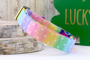 Watercolor Rainbow Dog Collar