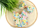 English Garden Meadow Dog Collar Bow ~ Rifle Paper Co Floral ~ Multi-Colored Floral Fabric Dog Collar Bow ~ Slide On Bow for Dog Collar®