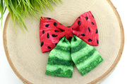 Watermelon Mix Dog Collar Bow ~ Watermelon Mix Dog Collar Bow ~ Girly Dog Collar Bow ~ Slide On Bow for Dog Collar ~ Sandy Paws Collar Co