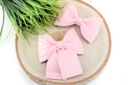 Solid Blush Dog Collar Bow ~ Fabric Bow Tie ~ Girly Dog Collar Bow ~ Slide On Bow for Dog Collar ~ Sandy Paws Collar Co®