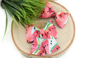 Watercolor Watermelon Dog Collar Bow ~ Summer Dog Collar Bow Tie ~ Girly Collar Bow ~ Slide On Bow for Dog Collar ~ Sandy Paws Collar Co®