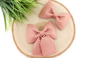Solid Mauve Dog Collar Bow ~ Fabric Bow Tie ~ Girly Dog Collar Bow ~ Slide On Bow for Dog Collar ~ Sandy Paws Collar Co®