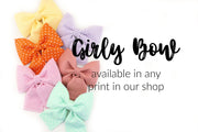 Girly Dog Collar Bow - Available in ANY print in our shop - Slide-On Dog Collar Bow - Sandy Paws Collar Co®