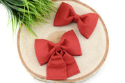 Solid Red Dog Collar Bow ~ Black Dog Collar Bow Tie ~ Girly Dog Collar Bow ~ Slide On Bow for Dog Collar ~ Sandy Paws Collar Co®
