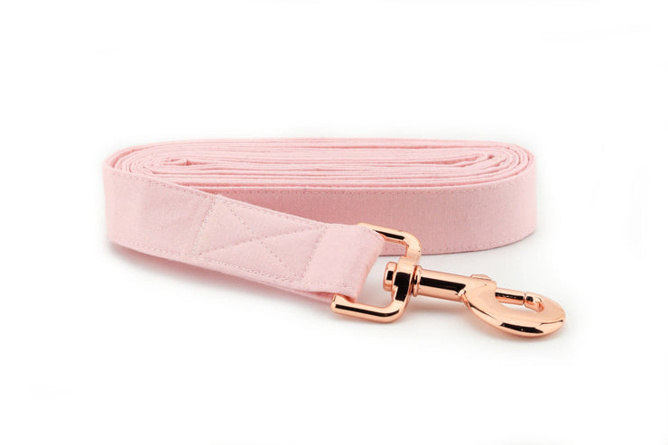 Solid Blush Dog Leash ~ Fabric Dog Leash ~ Fashion Dog Leash ~ Rose Gold Hardware ~ Sandy Paws Collar Co®