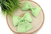 Solid Spring Green Dog Collar Bow ~ Solid Dog Collar Bow Tie ~ Girly Collar Bow ~ Slide On Bow for Dog Collar ~ Sandy Paws Collar Co®