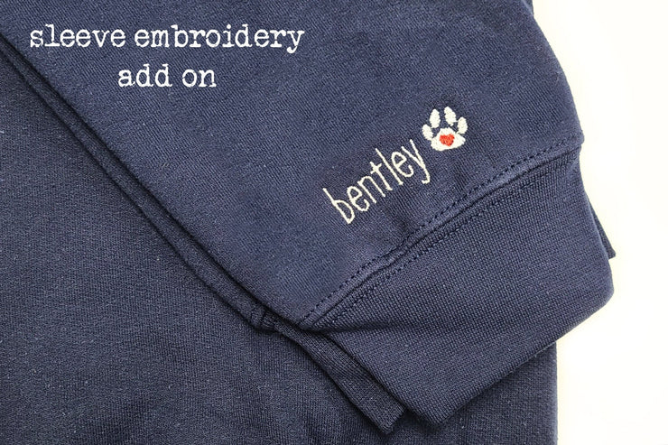 Sleeve Embroidery Add On For Sweatshirts - MUST be purchased along with a sweatshirt