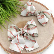 Baseball Dog Collar Bow ~ Summer Sports Dog Collar Bow Tie ~ Girly Dog Collar Bow ~ Slide On Bow for Dog Collar ~ Sandy Paws Collar Co®