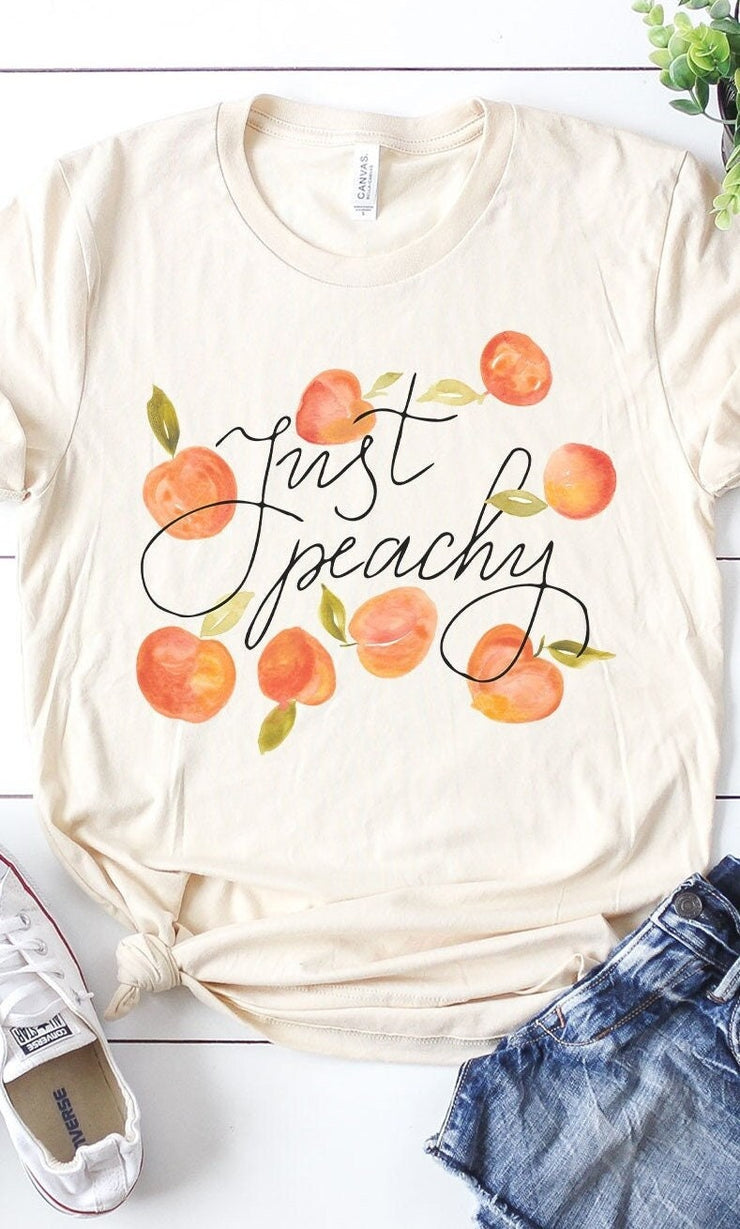 Just Peachy Graphic Tee - Cream