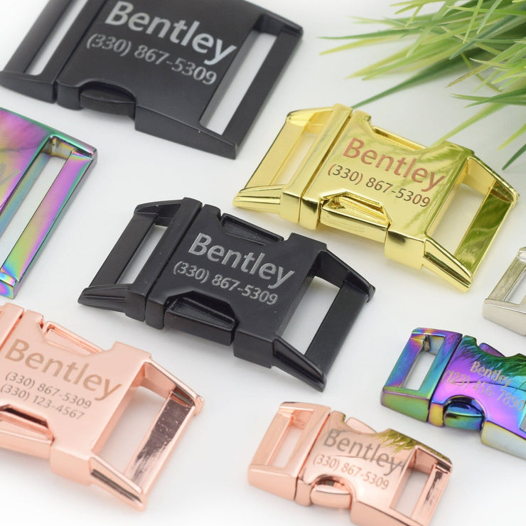 Dog Collar Buckle Engraving UPGRADE - Must be purchased in addition to a collar listing