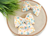 Starfish Dog Collar Bow - Coral ~ Summer Beach Dog Collar Bow ~ Summer Dog Collar Bow ~ Slide On Dog Collar Bow ~ Sandy Paws Collar Co®