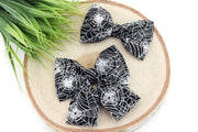 Spider Web Dog Collar Bow ~ Halloween Fall Dog Bow Tie ~ Girly Collar Bow ~ Slide On Bow for Dog Collar ~ Sandy Paws Collar Co®