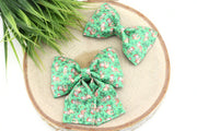 Merry Slothmas Dog Collar Bow ~ Sloth Print Christmas Dog Collar Bow Tie ~ Girly Collar Bow ~ Bow for Dog Collar ~ Sandy Paws Collar Co®