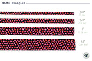 Heart Print Dog Collar - Pink & Red on Black ~ Valentine's Dog Collar ~ Fashion Dog Collar ~ Rose Gold Hardware ~ Sandy Paws Collar Co®