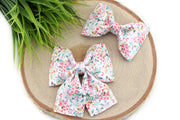 Floral Heart Dog Collar Bow ~ Valentine's Dog Bow Tie ~ Girly Dog Collar Bow ~ Slide On Collar Bow ~ Sandy Paws Collar Co®