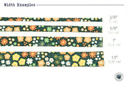 Lucky Floral Dog Collar ~ St Patrick's Day Shamrock Floral Cotton Fabric Dog Collar ~ Yellow Gold Hardware ~ Sandy Paws Collar Co®