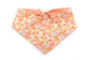 Sunset Tulips Tie-On Dog Bandana ~ Spring Dog Bandana ~ Reversible Easter Fabric Dog Bandana ~ Custom Dog Bandana ~ Sandy Paws Collar Co®