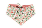 Garden Party Tie-On Dog Bandana - Rose ~ Reversible Floral Dog Bandana ~ Rifle Paper Co ~ Custom Dog Bandana ~ Sandy Paws Collar Co®