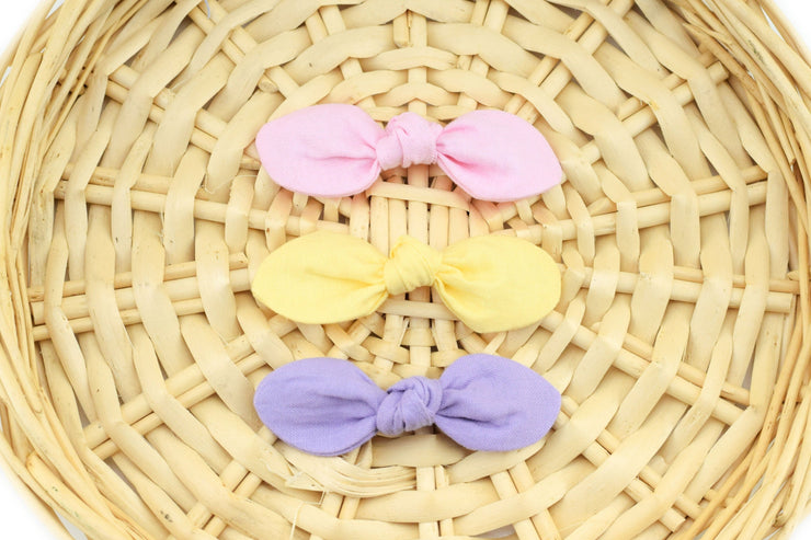 Solid Pastel Knot Hair Bows ~ Baby Hair Bows~ Dog Hair Accessories ~ Dog Hair Clip ~ Baby Hair Accessories ~ Sandy Paws Collar Co®