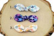 Starfish Print Knot Hair Bows ~ Baby Hair Bows~ Dog Hair Accessories ~ Dog Hair Clip ~ Baby Hair Accessories ~ Sandy Paws Collar Co®