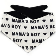 Mama's Boy Tie-On Dog Bandana ~ Mother's Day Tie-On Cotton Fabric Dog Bandana ~ Reversible Bandana ~ Dog Mom Gift ~ Sandy Paws Collar Co®