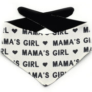 Mama's Girl Tie-On Dog Bandana ~ Mother's Day Tie-On Cotton Fabric Dog Bandana ~ Reversible Bandana ~ Dog Mom Gift ~ Sandy Paws Collar Co®