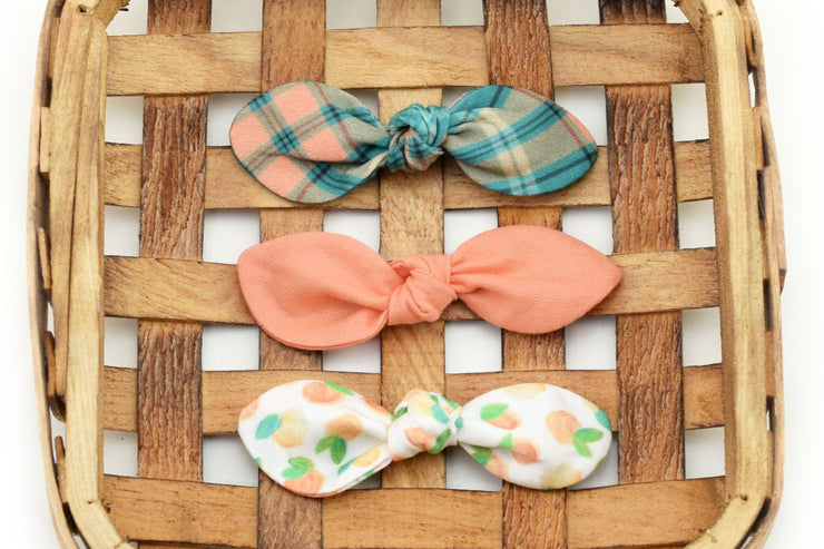 Peach Knot Hair Bows ~ Baby Hair Bows~ Dog Hair Accessories ~ Dog Hair Clip ~ Baby Hair Accessories ~ Sandy Paws Collar Co®