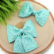 Sprinkles Dog Collar Bow - Mint ~ Birthday Bow Tie ~ Girly Dog Collar Bow ~ Slide On Bow for Dog Collar ~ Sandy Paws Collar Co®