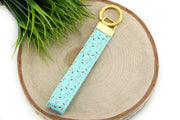 Ice Cream Sprinkles Key Fob - Mint ~ Yellow Gold Hardware ~ Sandy Paws Collar Co®