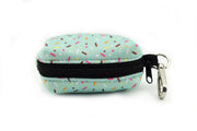 Sprinkle Print Pet Waste Bag Holder - Mint ~ Sandy Paws Collar Co®