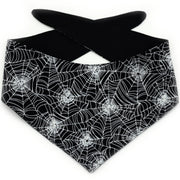 Spider Web Tie-On Dog Bandana ~ Reversible Fall Dog Bandana ~ Halloween Dog Bandana ~ Custom Dog Bandana ~ Sandy Paws Collar Co®
