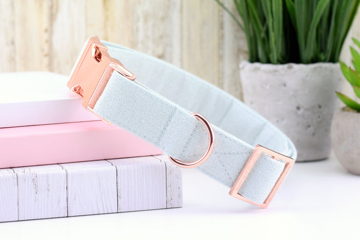 Mint GLITTER Dog Collar