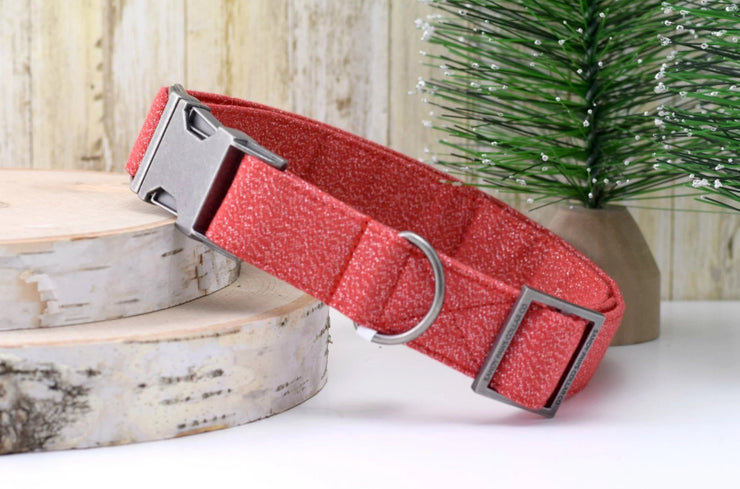 Red GLITTER Dog Collar